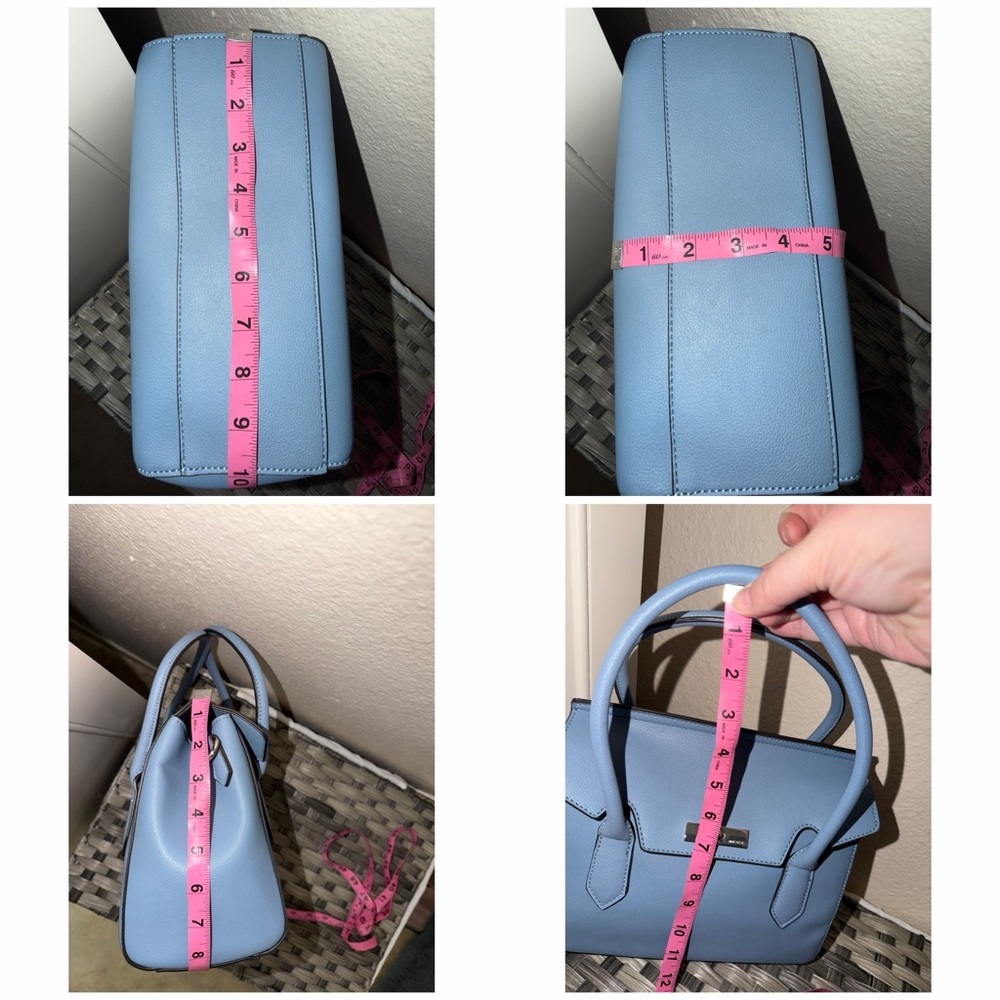 Nine West Light Blue Structured Top Handle Crossbody - Picture 6 of 14